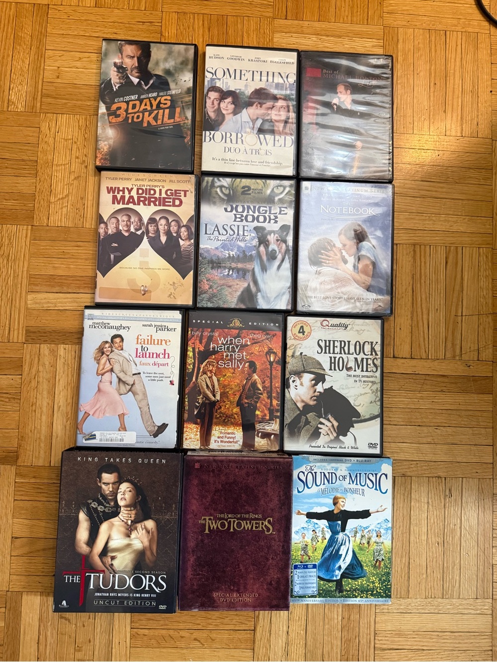 12 DVD LOT - $65 - LOTR Extended + Tudors S2 + Sound of Music Blu-ray